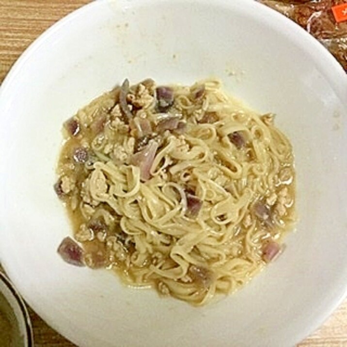 富糸麺の味噌スープ